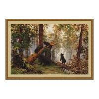 Luca-S Counted Cross Stitch Kit Morning in the Pine Forest 53.5cm x 35.5cm