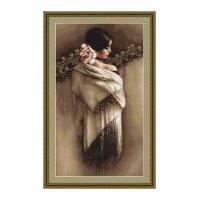 Luca-S Counted Cross Stitch Kit Spanish Lady with Shawl