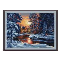 luca s counted cross stitch kit winter landscape ii