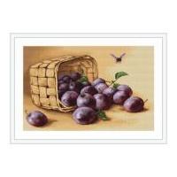 Luca-S Counted Cross Stitch Kit Basket of Plums