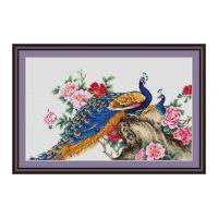 Luca-S Counted Cross Stitch Kit Peacock II 42.5cm x 24cm