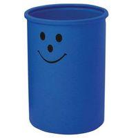 LUNAR BLUE OPEN TOP BIN WITH SMILEY FACE LOGO, 95 LITRE CAPACITY