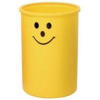 lunar yellow open top bin with smiley face logo 95 litre capacity