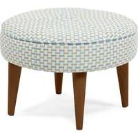 Lulu Footstool, Honeycomb Weave Cotton Mix