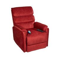 Luxury Chenille Rise & Recline Massage Chair, Wine