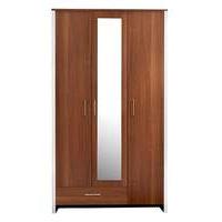 Luna 3-Door 1-Drawer Wardrobe
