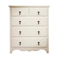 Lucille White 3+2 Drawer Chest