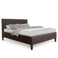 Luxury Leather Bed - Double - Brown