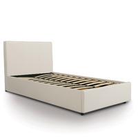 Luxury Leather Front Drawer Bed - Single - White