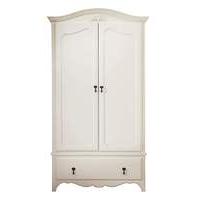 Lucille White 2-Door 1-Drawer Wardrobe