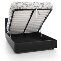 Lucca Faux Leather Ottoman Double Black