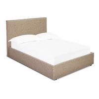 Lucca Upholstered Ottoman Bed King Beige