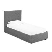 lucca upholstered bed frame single grey