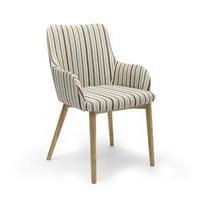 Ludlow Duck Egg Blue Stripe Fabric Dining Chairs
