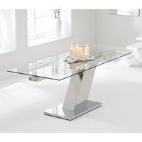 luna 140cm extending glass dining table