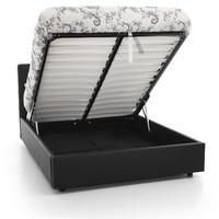 Lucca Faux Leather Ottoman Superking White