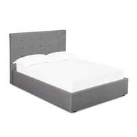 lucca upholstered bed frame double grey