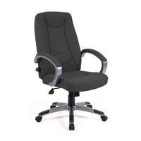 lucca charcoal fabric managers chair with lumber