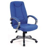 lucca blue fabric managers chair with lumber