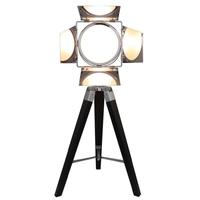 luminaire black wood directors photo table lamp