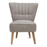 Lucy Button Back Cocktail Chair, Light Grey