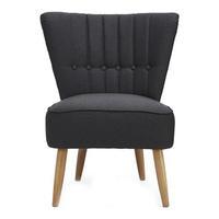 Lucy Button Back Cocktail Chair, Charcoal