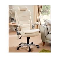 Luxury Shiatsu Massage Chair, Cream