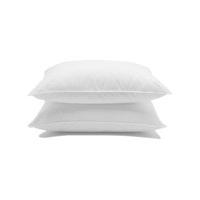 Luxury fibre filling cotton cover piped edge long-lasting Eternity pillow - 2 pack - White