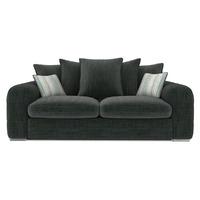 Lush Fabric Scatter Back 3 Seater Sofa Charles Charcoal