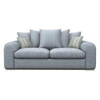 Lush Fabric Scatter Back 3 Seater Sofa Charles Sky
