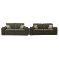 Lush Fabric 3 and 2 Seater Sofa Suite Charles Brown