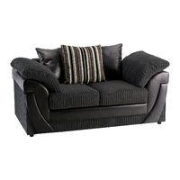 Lush Scatter Back 2 Seater Sofa Black