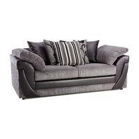 lush scatter back 3 seater sofa grey