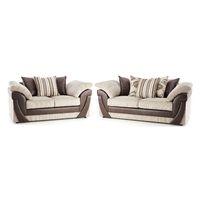 Lush Scatter Back 3 and 2 Seater Suite Mink