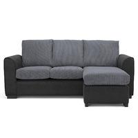 Lucca Fabric Corner Chaise Sofa Charcoal
