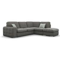 lush fabric corner sofa with ottoman charles slate right hand