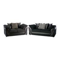 Lush Scatter Back 3 and 2 Seater Suite Black