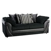 Lush Scatter Back 3 Seater Sofa Black