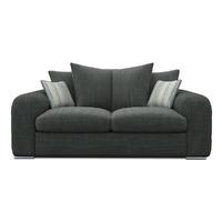 Lush Fabric Scatter Back 2 Seater Sofa Charles Charcoal