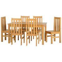 ludlow 6 seat dining set oak