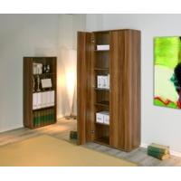 Lupetti 2 Door Walnut Shelving Office Cabinet