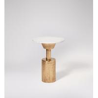 Lucio side table in Marble & Brass