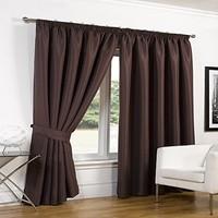 luxury faux silk blackout thermal soft pencil pleat lined curtains wit ...