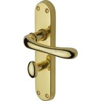 luna bathroom door handle set of 2 finish polished brass