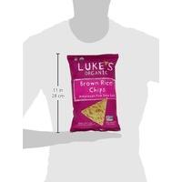 lukes organic brown rice chips himalaya pink sea salt 142 g pack of 12