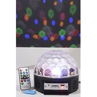 Lumineo Indoor LED Disco Ball With Multicolour Lights and Remote USB Stick SD