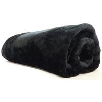 Luxury Soft & Warm Large Mink Throw - Black - 150x200cm