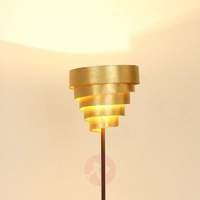 Lustrous floor lamp BANDEROLE in brown-gold