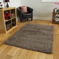 luxurious quality thick non shed stone shaggy rug ontario 110 cm x 160 ...