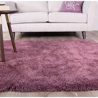 Luxurious Polyester Purple Heather Shaggy Rug 100x150